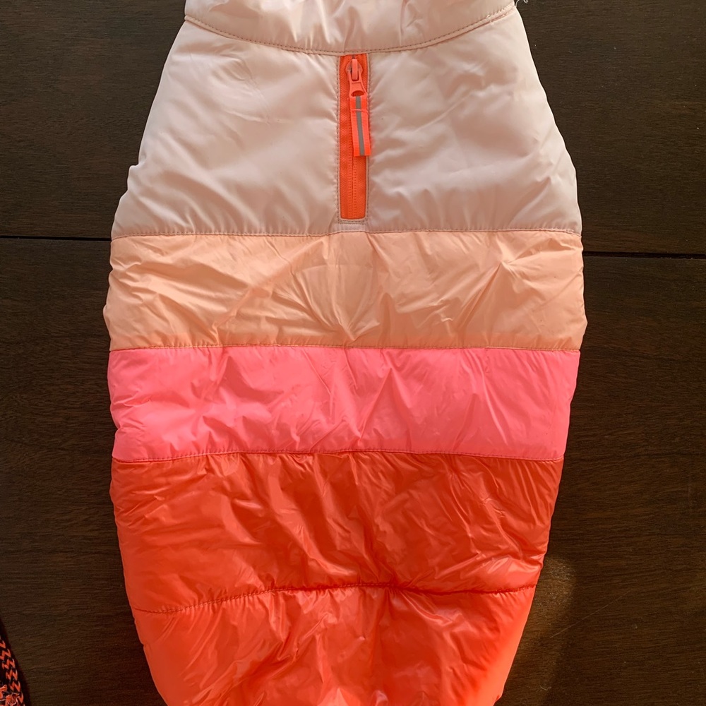 Orange Boots & Barkley dog puffer vest